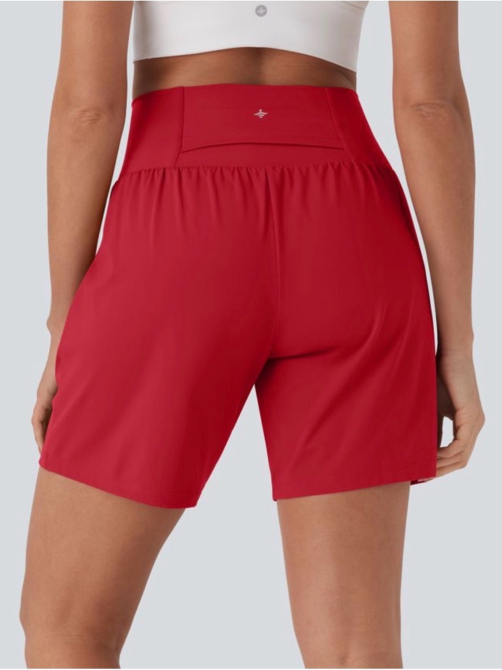Halara SoftlyZero Airy Yoga Shorts Salsa Red High Waisted Cool Touch Fully Lined - Picture 2 of 8